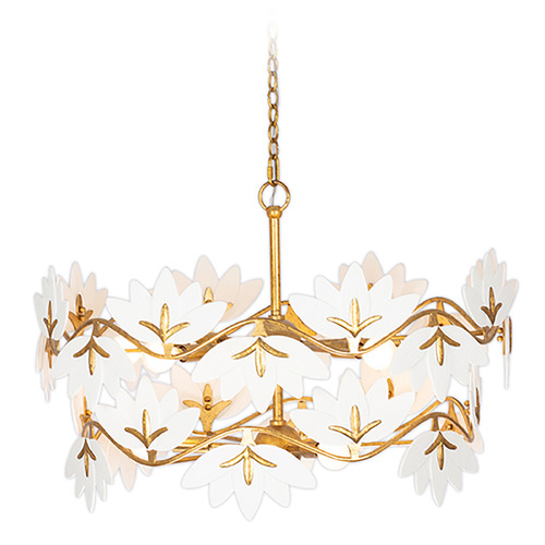 Kalco Lighting Kalco Lighting Bloom Oxidized Gold Leaf Chandelier 525656OL