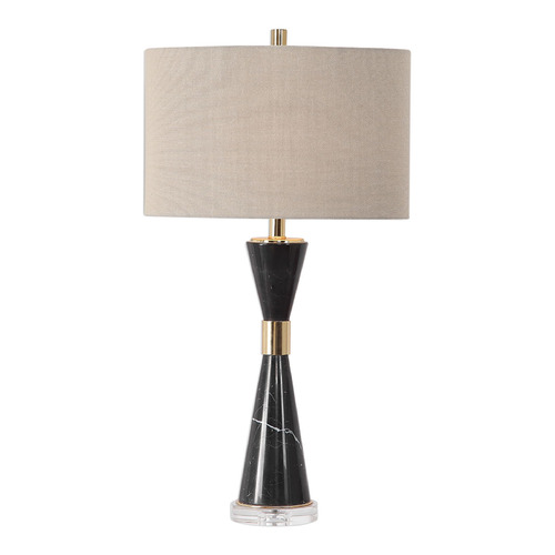 Uttermost Lighting Alastair Black Marble & Stainless Steel & Gold Table Lamp by Uttermost Lighting 27886