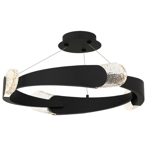 Quoizel Lighting Quoizel Lighting Saffron Matte Black LED Semi-Flushmount Light PCSAF1724MBK