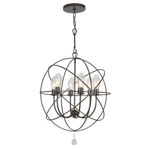 Crystorama Lighting Solaris 6-Light Outdoor Pendant in Bronze by Crystorama Lighting SOL-9326-EB