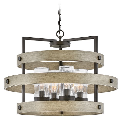 Hinkley Riverwood Medium Outdoor Chandelier in Warm Bronze by Hinkley Lighting 20034WB