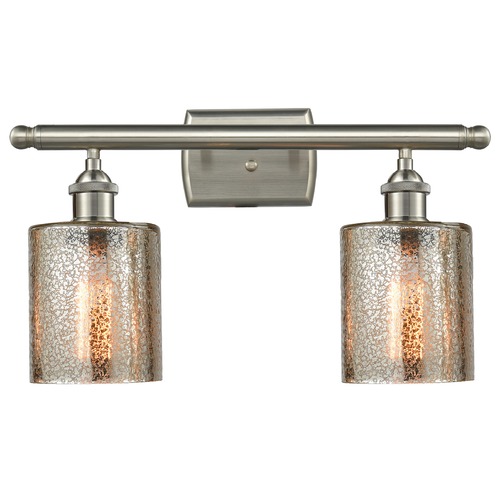 Innovations Lighting Cobbleskill Brushed Satin Nickel Bathroom Light by Innovations Lighting 516-2W-SN-G116