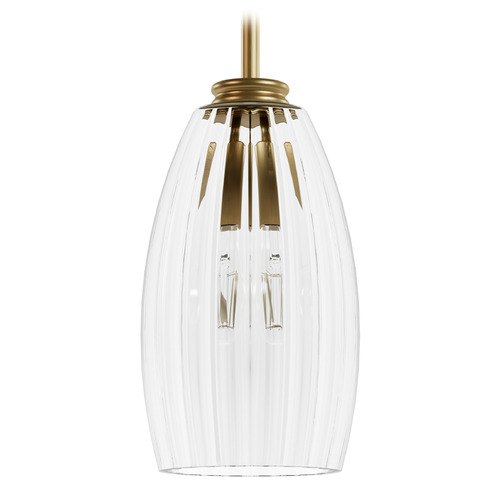 Hunter Fan Company Hunter Fan Company Rossmoor Luxe Gold Mini-Pendant Light with Oblong Shade 13158
