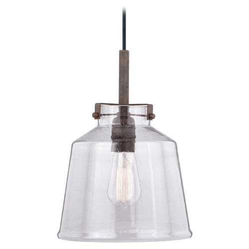 Vaxcel Lighting Vaxcel Lighting Milone Textured Rustic Bronze Mini-Pendant Light with Bowl / Dome Shade P0260