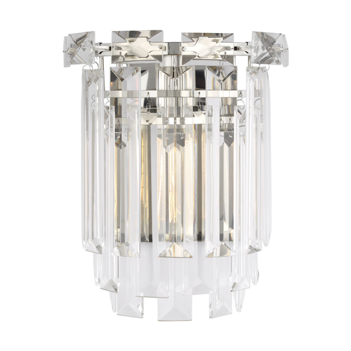 Visual Comfort Studio Collection Chapman & Meyers 10.13-Inch Arden Polished Nickel and Crystal Sconce by Visual Comfort Studio CW1061PN
