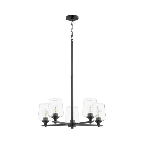 Quorum Lighting Veno 5-Light Chandelier in Matte Black by Quorum Lighting 658-5-59