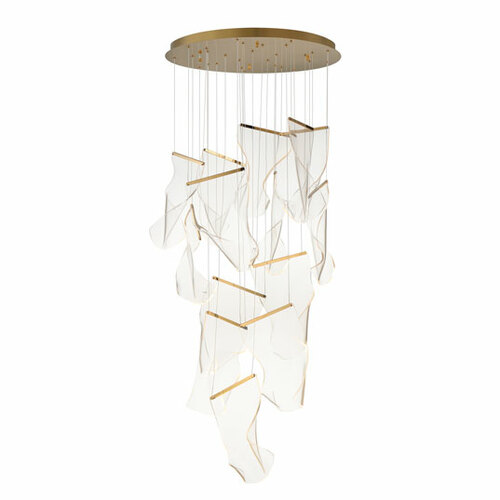 ET2 Lighting Rinkle 14-Light LED Multi Pendant in French Gold by ET2 Lighting E24877-133FG