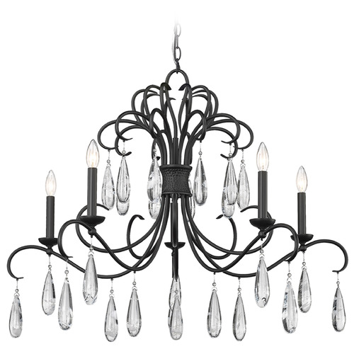 Z-Lite Z-Lite Amara Matte Black Crystal Chandelier 3039-38MB