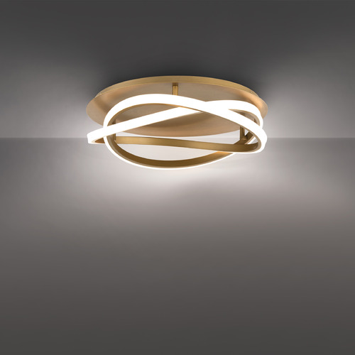 Modern Forms by WAC Lighting Modern Forms Veloce Aged Brass LED Flushmount Light FM-24818-AB
