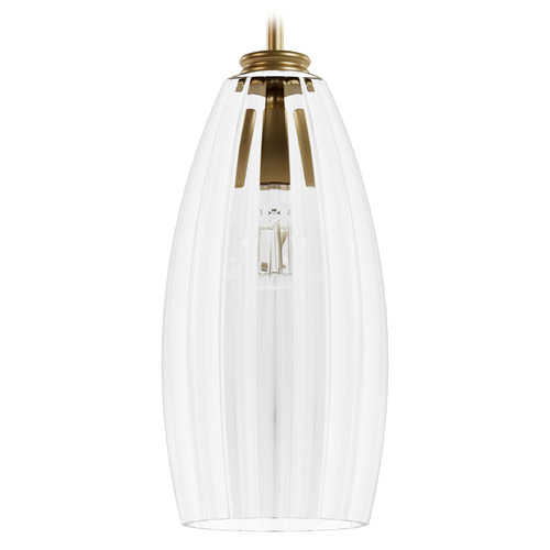 Hunter Fan Company Hunter Fan Company Rossmoor Luxe Gold Mini-Pendant Light with Oblong Shade 13160