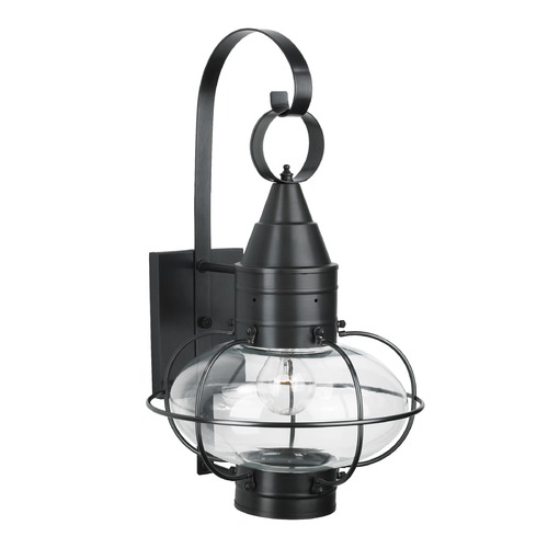 Norwell Lighting Classic Onion Black Outdoor Wall Light 1512-BL-CL