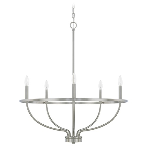 HomePlace by Capital Lighting Greyson 5-Light Chandelier in Brushed Nickel by HomePlace by Capital Lighting 428551BN