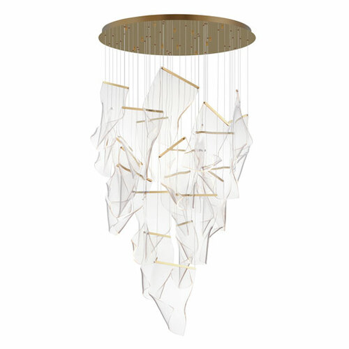 ET2 Lighting Rinkle 24-Light LED Pendant in French Gold by ET2 Lighting E24880-133FG