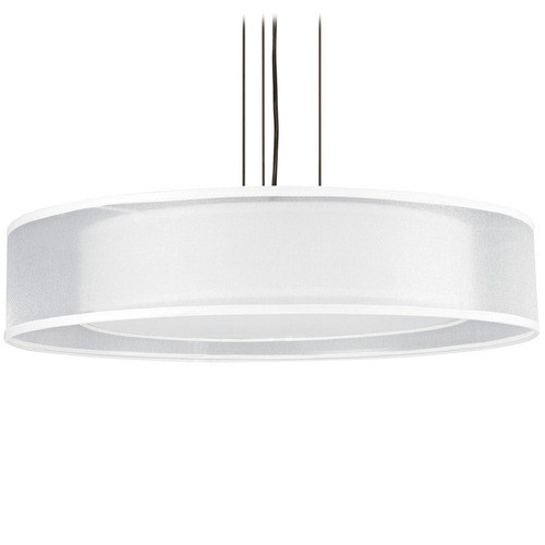 AFX Lighting Afx Lighting Cortez Satin Nickel LED Pendant Light with Drum Shade CZP2432LAJUDSN-WHWH
