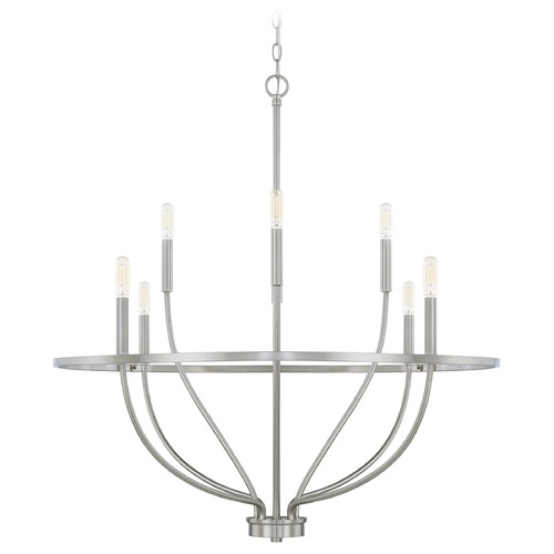 HomePlace by Capital Lighting Greyson 8-Light Chandelier in Brushed Nickel by HomePlace by Capital Lighting 428581BN
