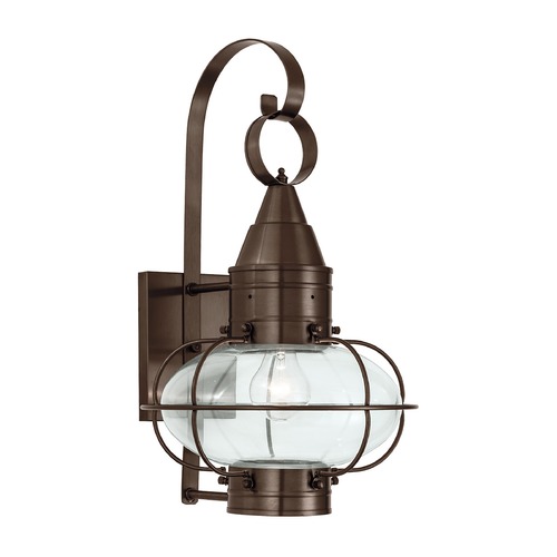 Norwell Lighting Classic Onion Bronze Outdoor Wall Light 1512-BR-CL