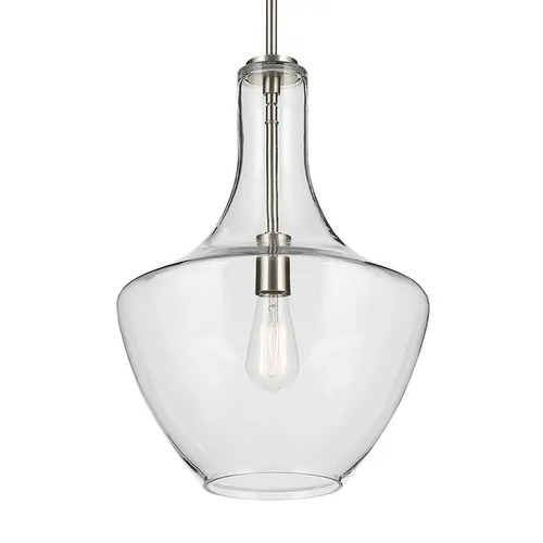 Kichler Lighting Kichler Lighting Everly Brushed Nickel Pendant Light with Urn Shade 42046NI