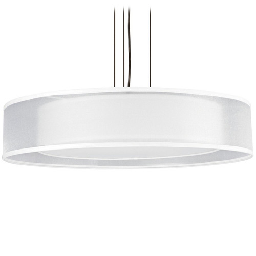 AFX Lighting Afx Lighting Cortez Satin Nickel LED Pendant Light with Drum Shade CZP3044LAJUDSN-WHWH