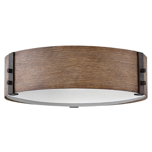 Hinkley Sawyer 15-Inch LED Outdoor Flush Mount Sequoia with Iron Rust Accents by Hinkley Lighting 29203SQ-LL