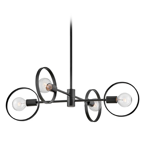 Hinkley Desi 30-Inch 4-Light Chandelier in Black by Hinkley Lighting 37294BK