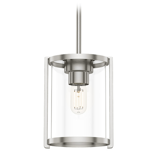 Hunter Fan Company Hunter Fan Company Astwood Brushed Nickel Mini-Pendant Light with Cylindrical Shade 19119