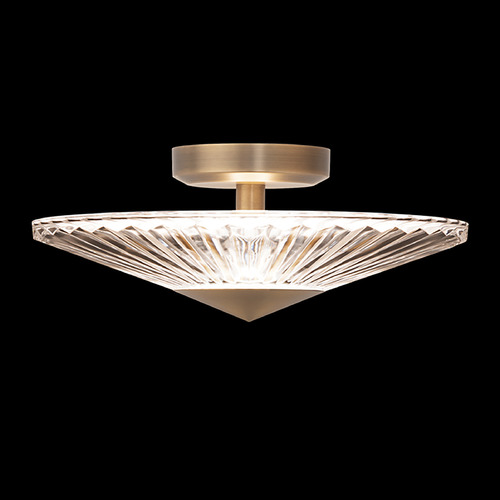 Schonbek Lighting Origami Aged Brass LED Semi-Flush Mount Light by Schonbek Lighting S7216-700H