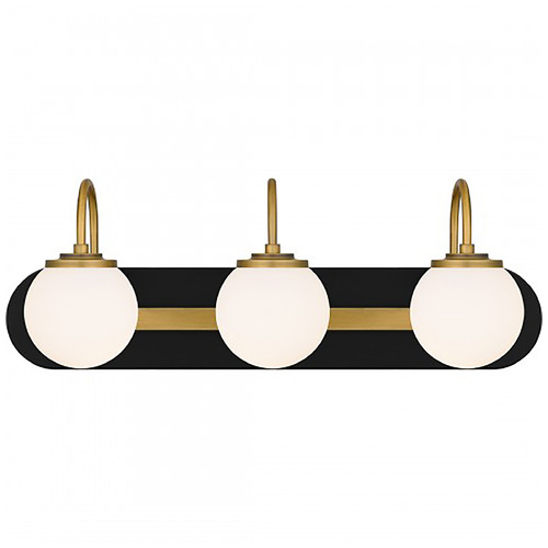Quoizel Lighting Quoizel Lighting Desmond Matte Black & Brushed Gold Bathroom Light DES8624MBK