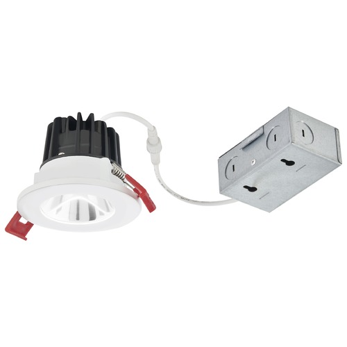 Recesso Lighting by Dolan Designs 2'' LED Canless 8W White/Chrome Recessed Downlight 3000K 38Deg IC Rated By Recesso RL02-08W38-30-W/CH SMOOTH TRM