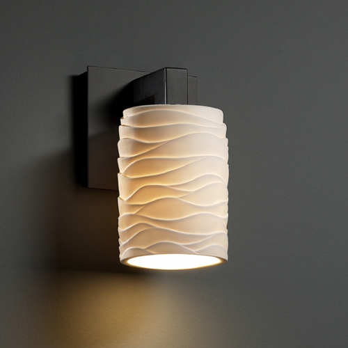 Justice Design Group Limoges Collection Sconce by Justice Design Group POR-8921-10-WAVE-MBLK