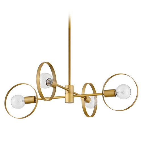Hinkley Desi 30-Inch 4-Light Chandelier in Lacquered Brass by Hinkley Lighting 37294LCB