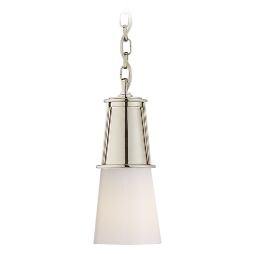 Visual Comfort Signature Collection Thomas OBrien Robinson Small Pendant in Nickel by Visual Comfort Signature TOB5751PNWG