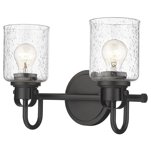Z-Lite Kinsley Matte Black Bathroom Light by Z-Lite 340-2V-MB