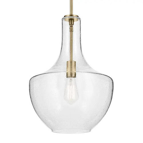 Kichler Lighting Kichler Lighting Everly Natural Brass Pendant Light with Urn Shade 42046NBRCS