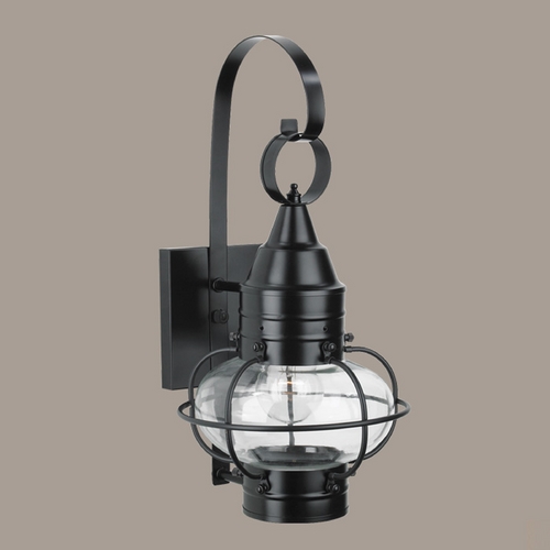 Norwell Lighting Classic Onion Black Outdoor Wall Light 1513-BL-CL