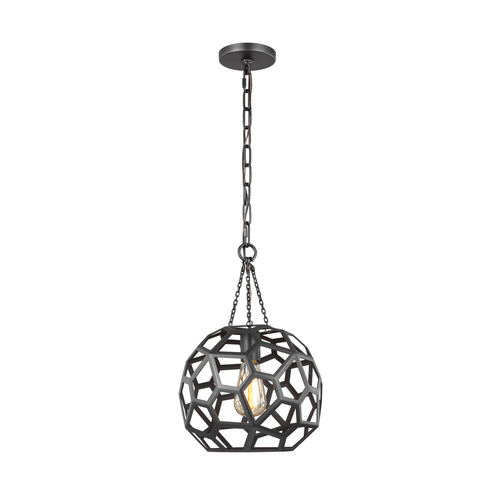 Visual Comfort Studio Collection Alexa Hampton Feccetta 11-Inch Midnight Black Pendant by Visual Comfort Studio AP1051MBK