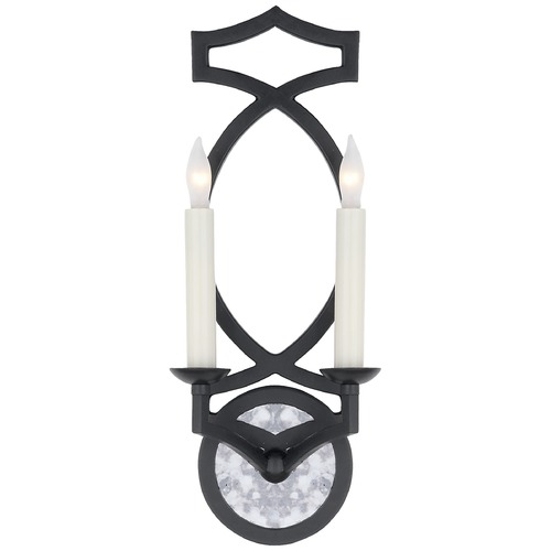 Visual Comfort Signature Collection Niermann Weeks Brittany Sconce in Aged Iron by Visual Comfort Signature NW2311AI