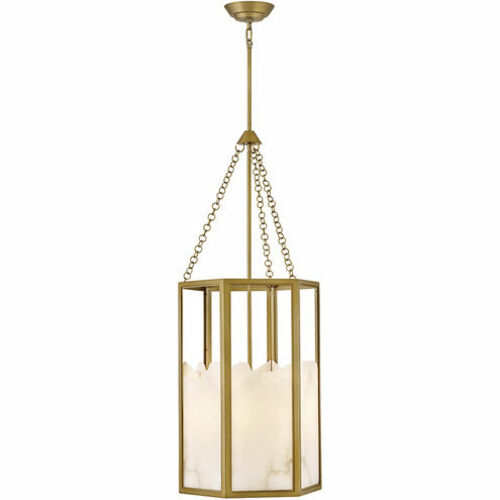 Fredrick Ramond Veleta 55.75-In High Chandelier in Lacquered Brass by Fredrick Ramond FR41535LCB