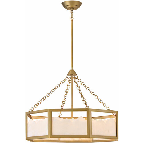 Fredrick Ramond Veleta 36-Inch Chandelier in Lacquered Brass by Fredrick Ramond FR41536LCB