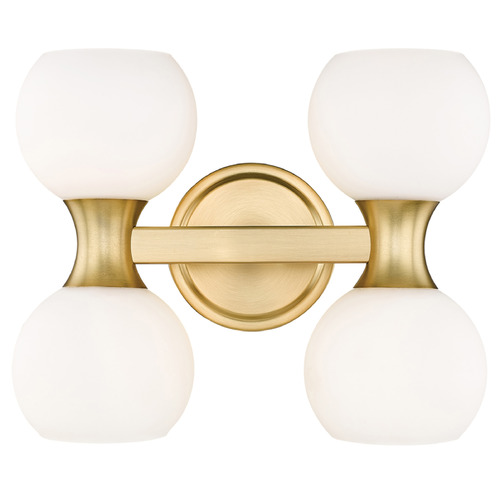 Z-Lite Z-Lite Artemis Modern Gold Bathroom Light 494-4V-MGLD