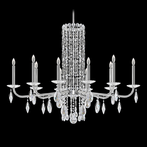 Schonbek Lighting Schonbek Worldwide Lighting Siena Polished Stainless Steel Crystal Chandelier RS83101N-401R