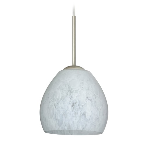 Besa Lighting Besa Lighting Bolla Satin Nickel Mini-Pendant Light 1BT-412219-SN