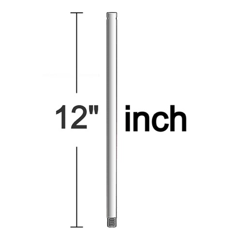 Generation Lighting Fan Collection 12-Inch Downrod in Titanium by Visual Comfort & Co Fan Collection DR12TI