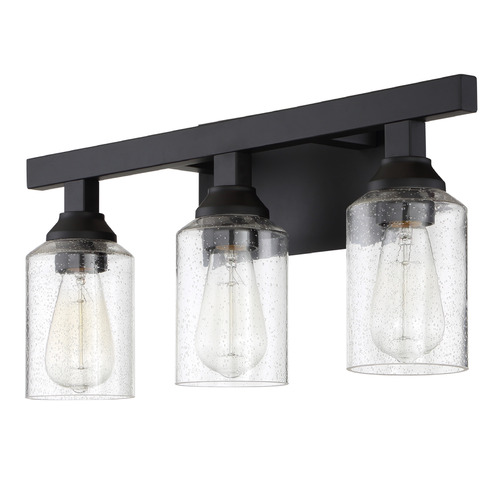 Craftmade Lighting Chicago Flat Black Bathroom Light by Craftmade Lighting 53103-FB