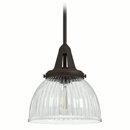 Hunter Fan Company Hunter Fan Company Cypress Grove Onyx Bengal Mini-Pendant Light with Bowl / Dome Shade 19248