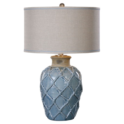 Uttermost Lighting Parterre Pale Blue Table Lamp by Uttermost Lighting 27139-1