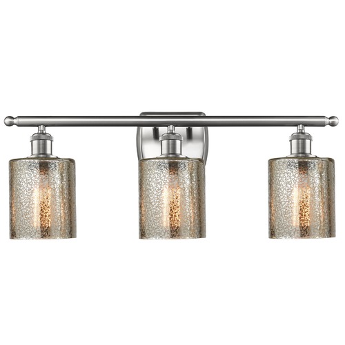 Innovations Lighting Cobbleskill Brushed Satin Nickel Bathroom Light by Innovations Lighting 516-3W-SN-G116