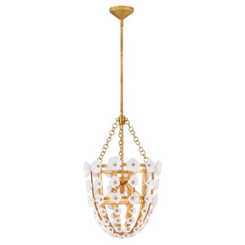 Fredrick Ramond Azalea 16.50-Inch Wide Pendant in Distressed Brass by Fredrick Ramond FR41637DA