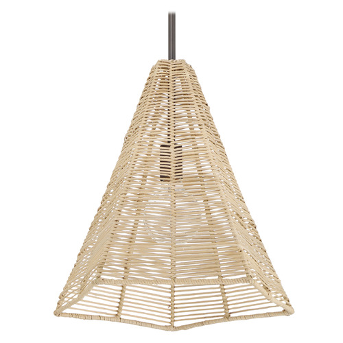 Hunter Fan Company Hunter Fan Company Comet Matte Bronze Pendant Light with Conical Shade 48090