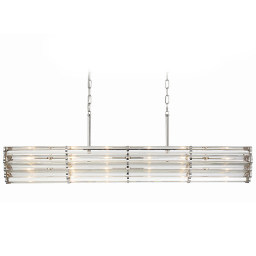 Crystorama Lighting Crystorama Lighting Elliot Polished Nickel Island Light with Cylindrical Shade ELL-B3007-PN