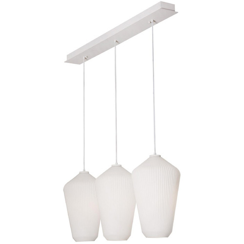 AFX Lighting Afx Lighting Lola White Multi-Light Pendant with Conical Shade LOLP11WHLNR3